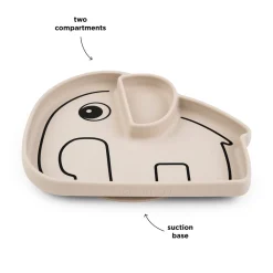 Silicone Stick&Stay tallerken - Elphee - Sand