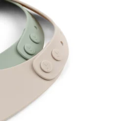 Silikone hagesmæk 2-pak - Lalee - Sand/Grøn