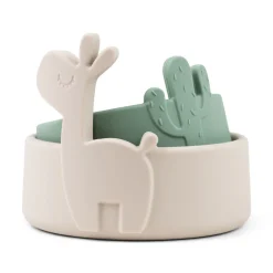 Silikone skål sæt 2 stk - Lalee - Sand/Grøn