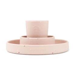 Silikone spisesæt - Confetti - Pudder