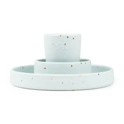 Silikone spisesæt - Confetti - Blå