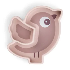 Silikone Stick&Stay snacktallerken - Birdee - Pudder