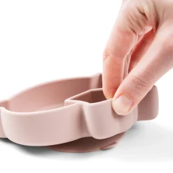 Silikone Stick&Stay snacktallerken - Birdee - Pudder