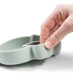 Silikone Stick&Stay snacktallerken - Birdee - Grøn