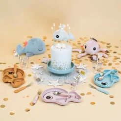 Silikone Stick&Stay tallerken - Wally - Mustard