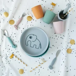 Silikone tallerken - Elphee - Grå