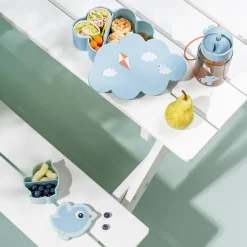 Snack & madkasse m/drikkedunk - Playground - Blå