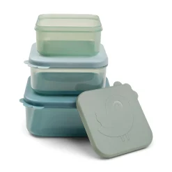 Snack boks sæt 3 stk. - Deer friends - Blå