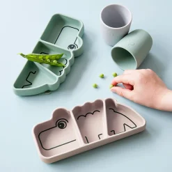 Stick & Stay snacktallerken - Croco - Pudder