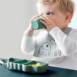 Stick & Stay snacktallerken - Croco - Grøn