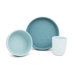 Stick&Stay spisesæt - Deer friends - Blå