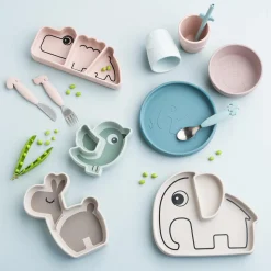 Stick&Stay spisesæt - Deer friends - Blå