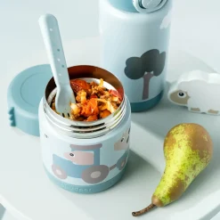 Termo madbeholder Tiny farm Blå 300 ml