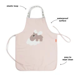 Vandtæt børneforklæde - Happy Clouds - Pudder