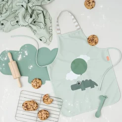 Vandtæt børneforklæde - Happy Clouds - Pudder