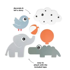 Vægdekoration 6 stk. - Deer friends - Farvemix